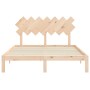 Estructura de cama con cabecero madera maciza 140x200 cm de , Camas y somieres - Ref: Foro24-3193726, Precio: 120,07 €, Descu...