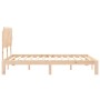 Estructura de cama con cabecero madera maciza 140x200 cm de , Camas y somieres - Ref: Foro24-3193726, Precio: 120,07 €, Descu...