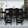 7-piece black pine wood garden table and high stools set by , Garden sets - Ref: Foro24-3154764, Price: 467,81 €, Discount: %