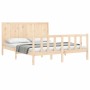 Estructura de cama con cabecero madera maciza 160x200 cm de , Camas y somieres - Ref: Foro24-3192631, Precio: 182,46 €, Descu...