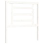 White solid wood bed frame with headboard by , Beds and slatted bases - Ref: Foro24-3192847, Price: 101,99 €, Discount: %