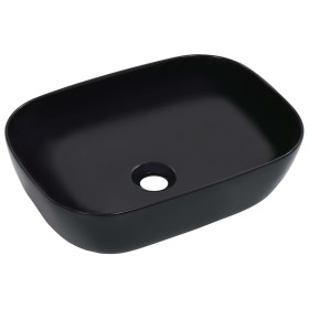 Washbasin 45.5x32x13 cm black ceramic by vidaXL, Sinks - Ref: Foro24-143916, Price: 66,77 €, Discount: %