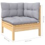 Garden furniture set 13 pieces and gray pine wood cushions by , Garden sets - Ref: Foro24-3097276, Price: 962,99 €, Discount: %