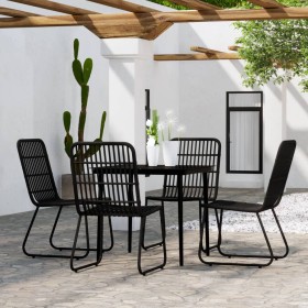 Juego de comedor de jardín 5 piezas negro de , Conjuntos de jardín - Ref: Foro24-3099180, Precio: 447,99 €, Descuento: %