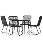 Garden dining set 5 pieces black by , Garden sets - Ref: Foro24-3099180, Price: 497,32 €, Discount: %