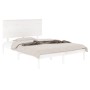 Estructura de cama de madera maciza blanca 135x190 cm de , Camas y somieres - Ref: Foro24-3104779, Precio: 140,07 €, Descuent...