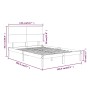 Weißer Massivholzbettrahmen 135x190 cm von , Betten und Lattenroste - Ref: Foro24-3104779, Preis: 140,07 €, Rabatt: %