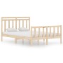 Estructura de cama de matrimonio madera maciza 135x190 cm de , Camas y somieres - Ref: Foro24-3105355, Precio: 148,94 €, Desc...