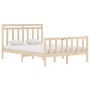 Estructura de cama de matrimonio madera maciza 135x190 cm de , Camas y somieres - Ref: Foro24-3105355, Precio: 148,94 €, Desc...