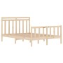 Estructura de cama de matrimonio madera maciza 135x190 cm de , Camas y somieres - Ref: Foro24-3105355, Precio: 148,94 €, Desc...