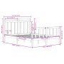 Estructura de cama de matrimonio madera maciza 135x190 cm de , Camas y somieres - Ref: Foro24-3105355, Precio: 148,94 €, Desc...