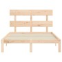 Bed frame with solid wood headboard 140x200 cm by , Beds and slatted bases - Ref: Foro24-3193531, Price: 114,78 €, Discount: %