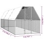 Galvanized steel outdoor chicken coop cage 2x6x2 m by , Cages and habitats for small animals - Ref: Foro24-3154372, Price: 38...