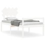 Bed for seniors with white solid wood headboard by , Beds and slatted bases - Ref: Foro24-3195512, Price: 132,30 €, Discount: %