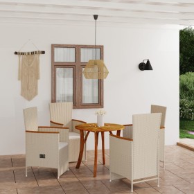 Juego de comedor para jardín 5 piezas beige de , Conjuntos de jardín - Ref: Foro24-3071777, Precio: 619,99 €, Descuento: %