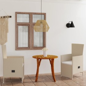 Beige 3-piece garden dining set by , Garden sets - Ref: Foro24-3071768, Price: 413,01 €, Discount: %