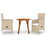 Juego de comedor para jardín 3 piezas beige de , Conjuntos de jardín - Ref: Foro24-3071768, Precio: 413,99 €, Descuento: %