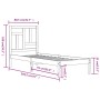 Bettrahmen aus Massivholz 75x190 cm von , Betten und Lattenroste - Ref: Foro24-3104503, Preis: 79,74 €, Rabatt: %