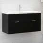 Mueble con lavabo madera de ingeniería negro de , Tocadores de baño - Ref: Foro24-3071289, Precio: 278,37 €, Descuento: %