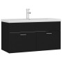 Mueble con lavabo madera de ingeniería negro de , Tocadores de baño - Ref: Foro24-3071289, Precio: 278,37 €, Descuento: %