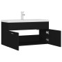 Mueble con lavabo madera de ingeniería negro de , Tocadores de baño - Ref: Foro24-3071289, Precio: 278,37 €, Descuento: %