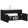 Mueble con lavabo madera de ingeniería negro de , Tocadores de baño - Ref: Foro24-3071289, Precio: 278,37 €, Descuento: %