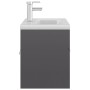 Mueble con lavabo madera de ingeniería gris brillante de , Tocadores de baño - Ref: Foro24-3071296, Precio: 282,11 €, Descuen...