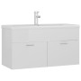 Mueble con lavabo madera de ingeniería blanco brillante de , Tocadores de baño - Ref: Foro24-3071294, Precio: 282,27 €, Descu...