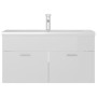 Mueble con lavabo madera de ingeniería blanco brillante de , Tocadores de baño - Ref: Foro24-3071294, Precio: 282,27 €, Descu...