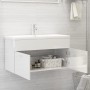 Mueble con lavabo madera de ingeniería blanco brillante de , Tocadores de baño - Ref: Foro24-3071294, Precio: 282,27 €, Descu...