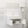 Glossy white engineered wood bathroom furniture set by , Bathroom furniture - Ref: Foro24-3071339, Price: 307,82 €, Discount: %