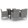 Garden dining set 7 pieces and synthetic rattan and glass cushions by , Garden sets - Ref: Foro24-3099778, Price: 521,04 €, D...