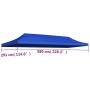 Tent roof for celebrations 3x6 m blue by vidaXL, Covers for tents and gazebos - Ref: Foro24-44987, Price: 53,93 €, Discount: %