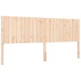 Bed frame with solid wood headboard 200x200 cm by , Beds and slatted bases - Ref: Foro24-3192966, Price: 169,99 €, Discount: %