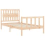 Estructura de cama con cabecero madera maciza 100x200 cm de , Camas y somieres - Ref: Foro24-3192416, Precio: 137,64 €, Descu...