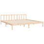 Double bed frame with solid wood headboard by , Beds and slatted bases - Ref: Foro24-3192636, Price: 209,94 €, Discount: %