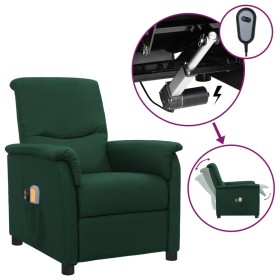 Electric massage chair dark green fabric by , Electric massage chairs - Ref: Foro24-3098562, Price: 219,99 €, Discount: %