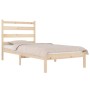 Solid pine wood bed frame 75x190 cm by , Beds and slatted bases - Ref: Foro24-3103608, Price: 76,99 €, Discount: %