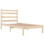 Solid pine wood bed frame 75x190 cm by , Beds and slatted bases - Ref: Foro24-3103608, Price: 76,99 €, Discount: %