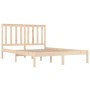 Solid pine wood bed frame 140x190 cm by , Beds and slatted bases - Ref: Foro24-3103823, Price: 112,02 €, Discount: %