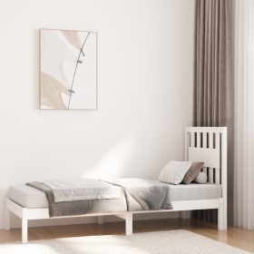 Solid white pine wood bed frame 75x190 cm by , Beds and slatted bases - Ref: Foro24-3103894, Price: 93,99 €, Discount: %