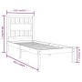 Estructura de cama madera maciza de pino blanca 100x200 cm de , Camas y somieres - Ref: Foro24-3103924, Precio: 106,99 €, Des...