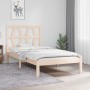 Solid pine wood bed frame 75x190 cm by , Beds and slatted bases - Ref: Foro24-3103958, Price: 75,99 €, Discount: %