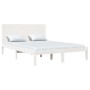 Estructura de cama de madera maciza blanca 135x190 cm de , Camas y somieres - Ref: Foro24-3104129, Precio: 170,61 €, Descuent...