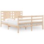 Solid pine wood bed frame 135x190 cm by , Beds and slatted bases - Ref: Foro24-3104258, Price: 134,44 €, Discount: %