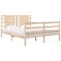 Solid pine wood bed frame 135x190 cm by , Beds and slatted bases - Ref: Foro24-3104258, Price: 134,44 €, Discount: %