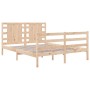 Solid pine wood bed frame 135x190 cm by , Beds and slatted bases - Ref: Foro24-3104258, Price: 134,44 €, Discount: %