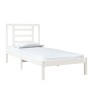 White single solid wood bed frame 75x190 cm by , Beds and slatted bases - Ref: Foro24-3104309, Price: 90,74 €, Discount: %