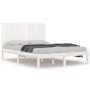 Solid white pine wood bed frame 135x190 cm by , Beds and slatted bases - Ref: Foro24-3104389, Price: 147,35 €, Discount: %