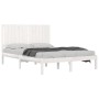 Estructura de cama madera maciza de pino blanco 135x190 cm de , Camas y somieres - Ref: Foro24-3104389, Precio: 139,99 €, Des...